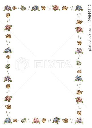 繡球花和蝸牛框顏色 繡球花和蝸牛框顏色 99644342