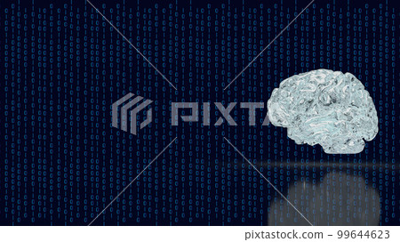 The brain on digital background for creative or idea concept 3d rendering The brain on digital background for creative or idea concept 3d rendering 99644623
