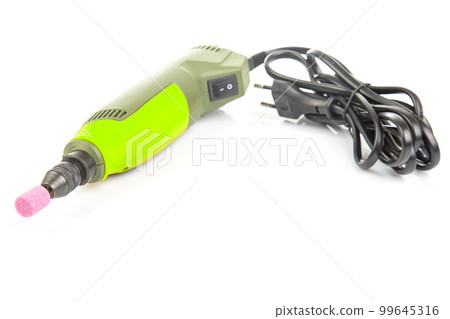 graver and drilling electric tool on a white background. graver and drilling electric tool on a white background. 99645316