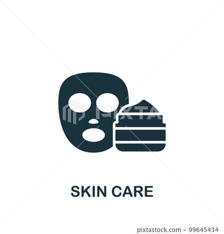 Skin care icon. Monochrome simple sign from pharmacy collection. Skin care icon for logo, templates, web design and infographics. 99645434