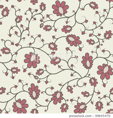 Oriental floral ornament, seamless pattern background design. Oriental floral ornament, seamless pattern background design. 99645470