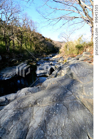 In winter, the trees lose their leaves and the light shines into the valley, making the complex rocks even more beautiful. In winter, the trees lose their leaves and the light shines into the valley, making the complex rocks even more beautiful. 99645505