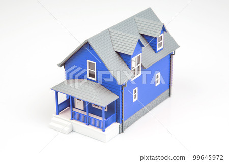 small model of an apartment building on a white background small model of an apartment building on a white background 99645972