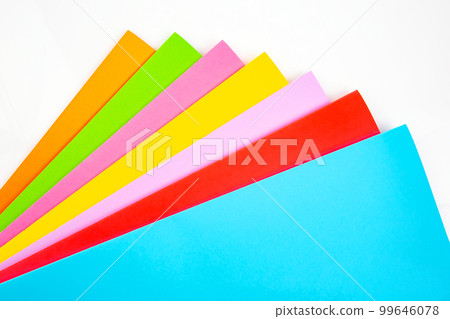 Colored paper set. creativity and creativity. background geometric abstraction 99646078