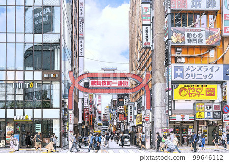 東京新宿白天城市景觀圖 99646112