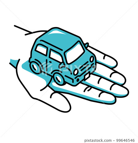 Light car in the palm of your hand 99646546