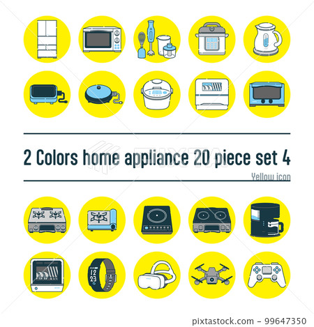 Two-color home appliance illustration 20-piece set no.8 99647350