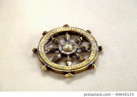 江戶時代法輪（Rinpo）密宗法器斜鳥瞰圖 99648124