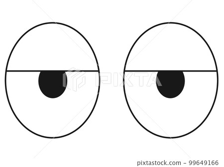 半閉眼睛的插圖 99649166