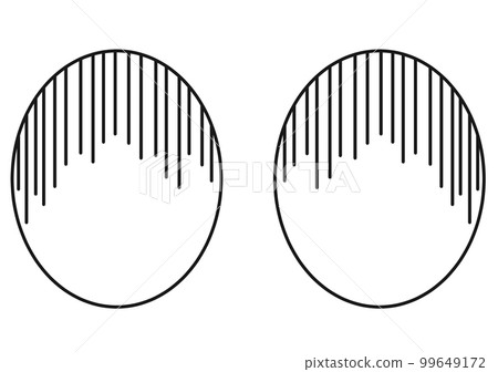 Illustration that the eyes are white and shocked 99649172