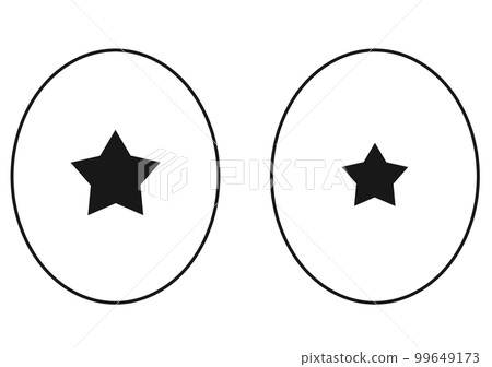 Illustration with star eyes 99649173