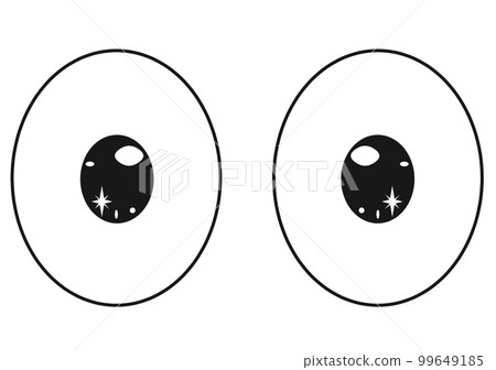 Illustration with sparkling eyes and anticipation 99649185