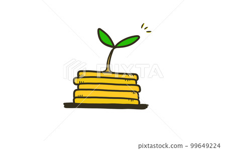 Image illustration sprouting from money 99649224