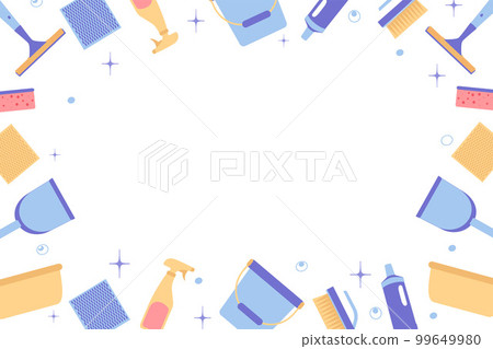 Background of cleaning equipment. Vector illustration isolated on a white background 99649980