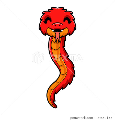 Cute spiny bush viper cartoon 99650137