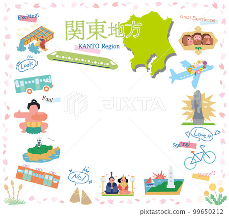 日本關東地區春季特產觀光一組圖標（平） 99650212