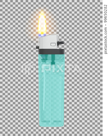 Plastic transparent lighter with lit flame Plastic transparent lighter with lit flame 99650282
