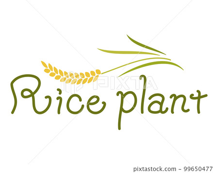 Rice logo Handwritten characters 99650477