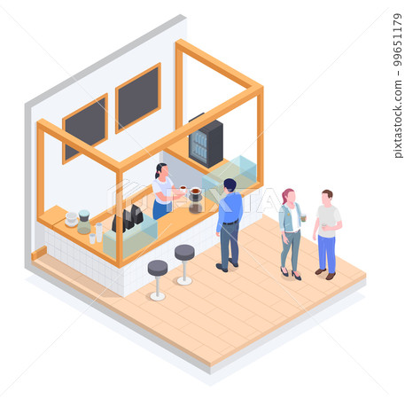 Small Business Owner Family Business Isometric Colored Composition 99651179