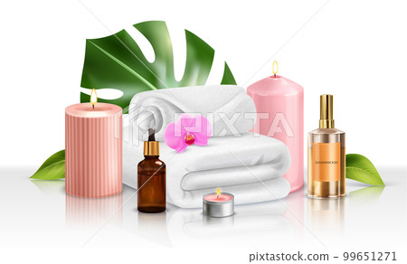 Spa Accessories Realistic Composition Spa Accessories Realistic Composition 99651271