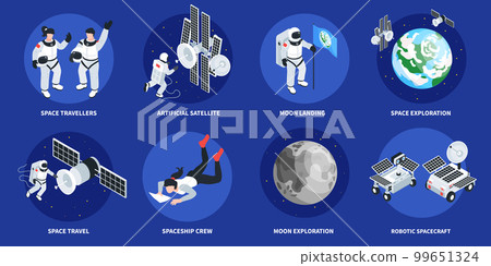 Space Exploration Isometric Round Compositions 99651324