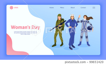 Woman Professions Landing Page Woman Professions Landing Page 99651420