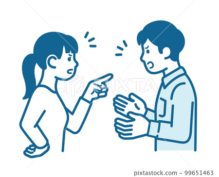 A struggling man and woman 99651463