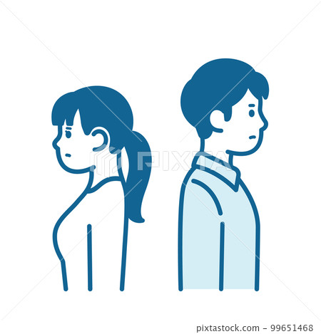 轉過身來的男人和女人 轉過身來的男人和女人 99651468