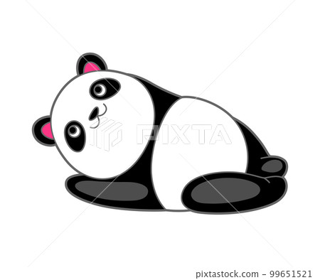 Kawaii cute illustration of little panda. Funny animal character in cartoon style. Kawaii cute illustration of little panda. Funny animal character in cartoon style. 99651521