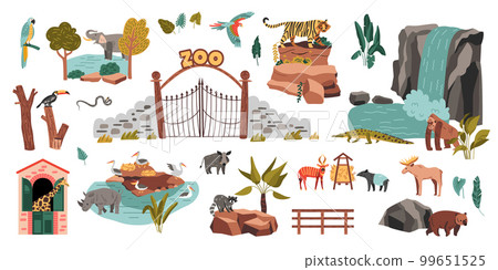 Zoo Animals Set 99651525