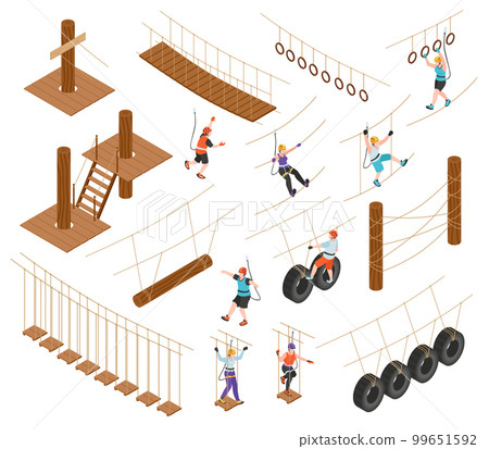Rope Park Isometric Set Rope Park Isometric Set 99651592