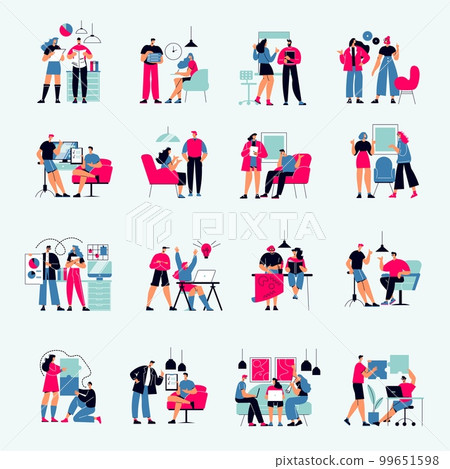 Successful Team Workers Set 99651598