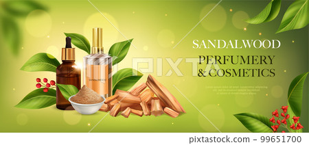 Realistic Sandalwood Poster 99651700