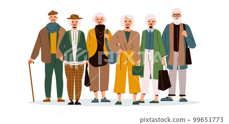 Senior Fashion Concept Illustration Senior Fashion Concept Illustration 99651773