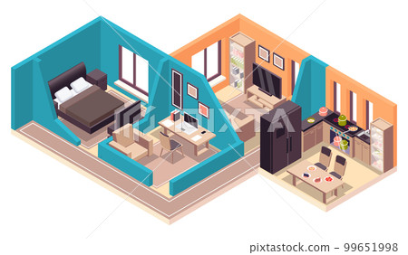 Apartment Furniture Isometric Composition 99651998