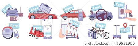 Transport Sharing Icon Set 99651999