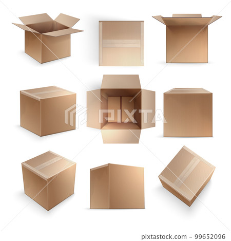 Realistic Cardboard Set Realistic Cardboard Set 99652096