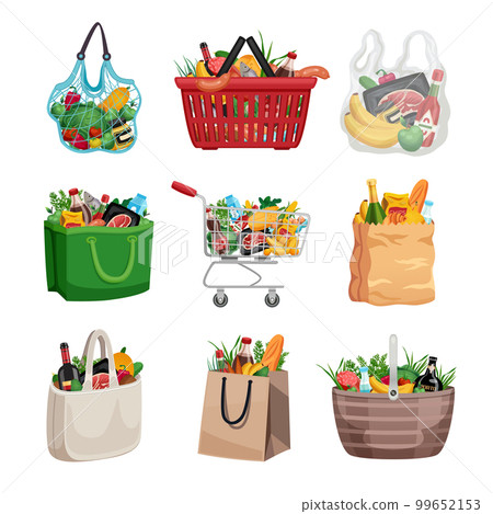 Shopping Bag And Basket Set 99652153