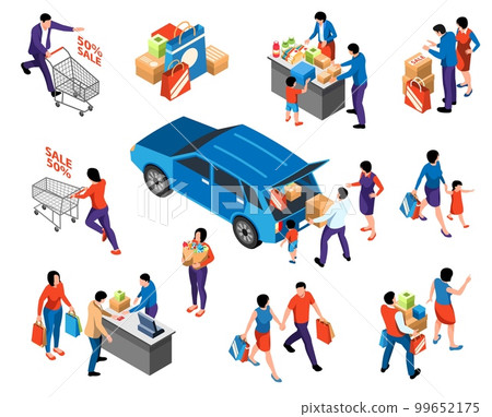 Shopping Isometric Set Shopping Isometric Set 99652175