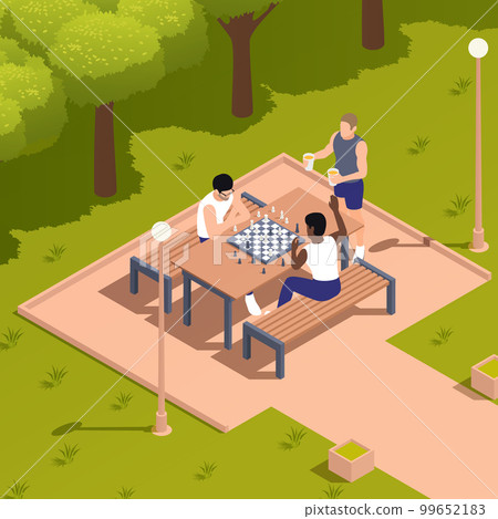Park Chess Sitting Composition 99652183