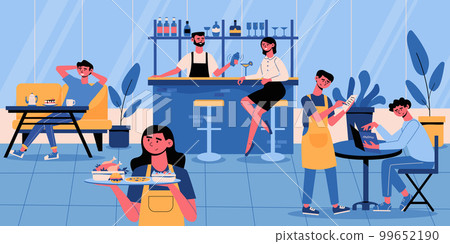 Cafe Indoor Flat 99652190