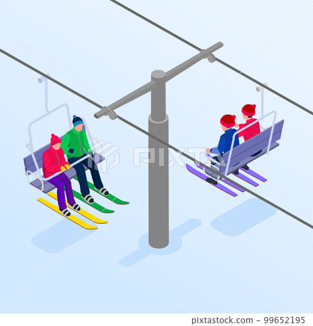 Ski Isometric Illustration Ski Isometric Illustration 99652195