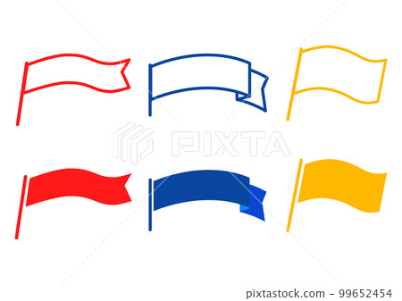 Simple flag illustration material 99652454