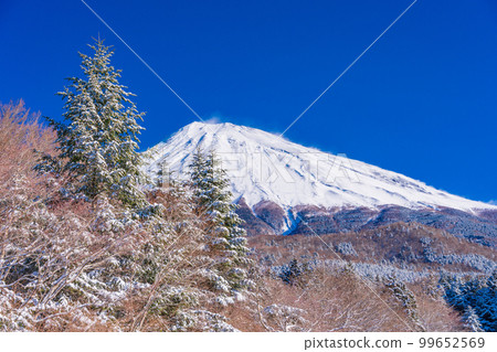 (靜岡縣)白雪皚皚的早晨,從富士山天際線西臼鈴鹿停車場眺望富士山頂 (靜岡縣)白雪皚皚的早晨,從富士山天際線西臼鈴鹿停車場眺望富士山頂 99652569