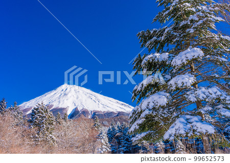 (靜岡縣)白雪皚皚的早晨,從富士山天際線西臼鈴鹿停車場眺望富士山頂 (靜岡縣)白雪皚皚的早晨,從富士山天際線西臼鈴鹿停車場眺望富士山頂 99652573