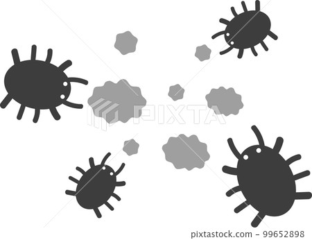 Illustration of ticks and dust 99652898