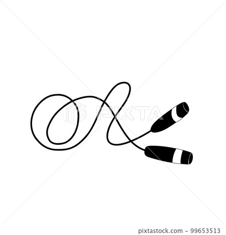 Skipping rope on a white background 99653513