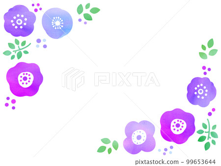 水彩風格花卉插畫素材 水彩風格花卉插畫素材 99653644