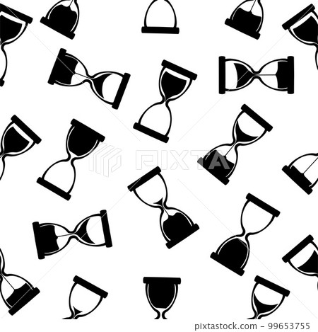 Seamless pattern of hourglass icons. Vector illustration on a white background Seamless pattern of hourglass icons. Vector illustration on a white background 99653755