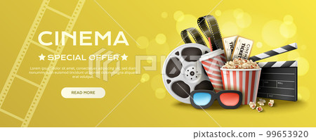 Cinema Realistic Banner Cinema Realistic Banner 99653920
